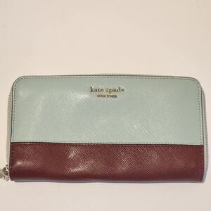 Kate spade mint/ burgundy wallet